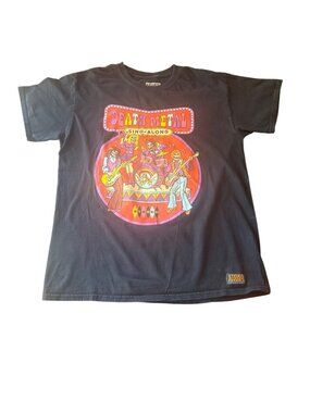 Steven Rhodes Death Metal Sing-Along Graphic T-Shirt L Black 100% Cotton
